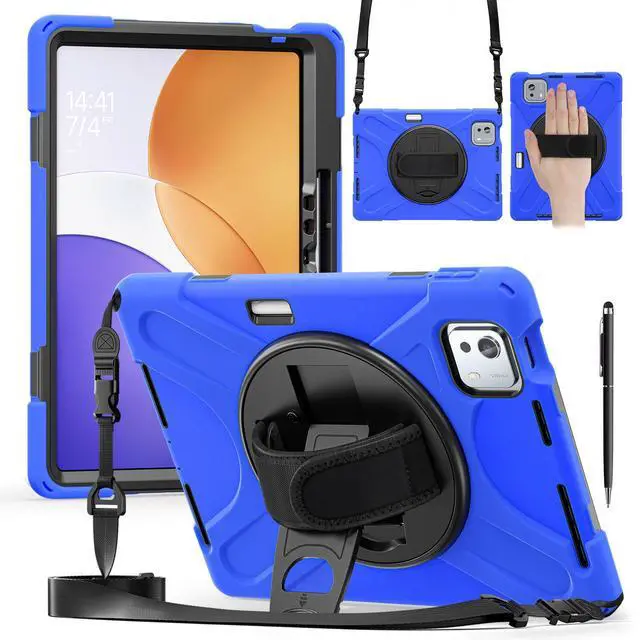 Main image of WERLEO Case for Xiaomi Pad 7S Pro 12.5" 2025 / Xiaomi Pad 6S Pro 12.4" 2024 with Pencil Holder & Stand and Portable ShockProof Cover with Rotatable Handle Shoulder Strap Stylus Pen Blue