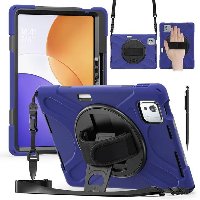 Main image of WERLEO Case for Xiaomi Pad 7S Pro 12.5" 2025 / Xiaomi Pad 6S Pro 12.4" 2024 with Pencil Holder & Stand and Portable ShockProof Cover with Rotatable Handle Shoulder Strap Stylus Pen Navy Blue