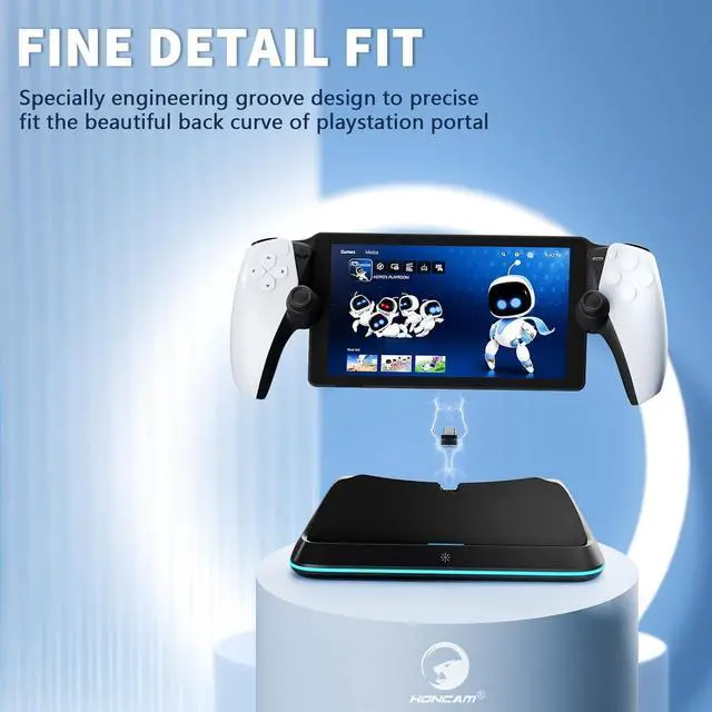Alt view image 5 of 6 - WERLEO Charging Stand for PS Portal Remote Player, Charger Dock for PlayStation Portal,PS Portal Station with 7 RGB Light Modes and Type-C Cable