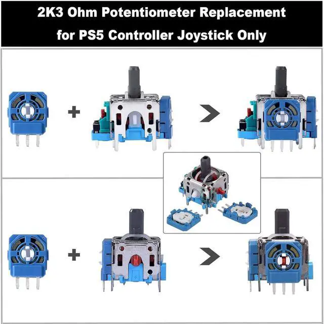 Alt view image 4 of 6 - WERLEO 4 Pack Analog 3D Joysticks Replacement for DualSense PS5 Controller, Joysticks Part with Repair Screwdriver Kit for PlayStation 5 Controller