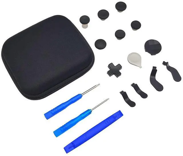 Alt view image 7 of 7 - 17 in 1 Metal Thumbsticks Replacements Accessories Kit Compatible with Xbox One Elite Series 2 Controller, Metal Thumbsticks with 6 Swap Joysticks 2 D-Pads 3 Screwdrivers 4 Paddles 1 Tool 1 Bag
