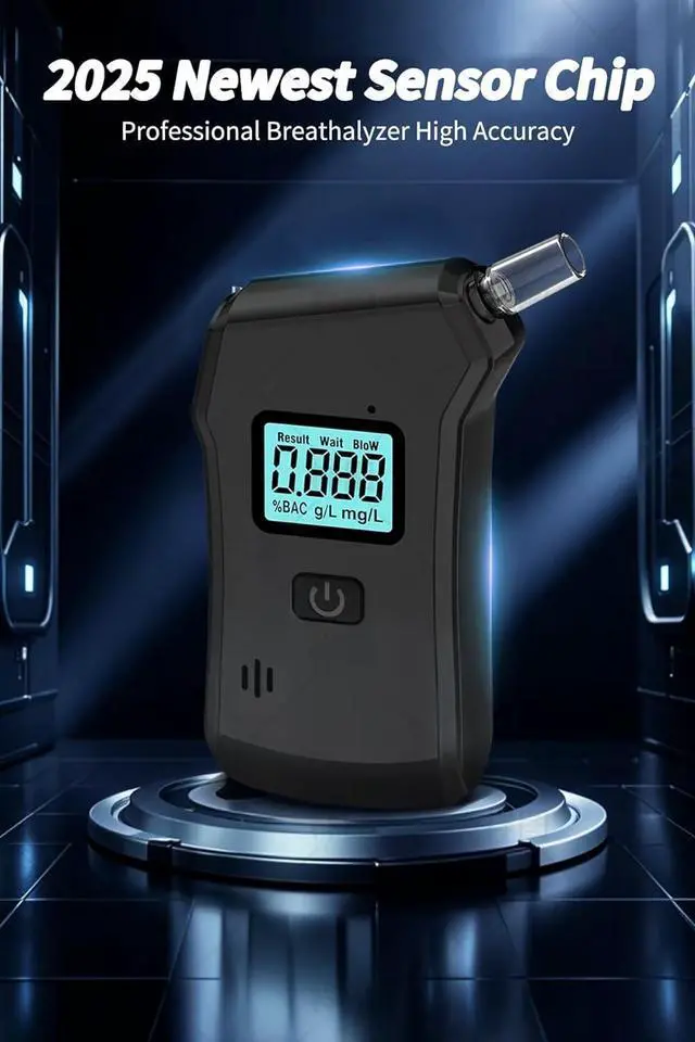 Alt view image 3 of 7 - WERLEO Breathalyzer, Upgraded Portable Professional High-Accuracy Breathalyzers for Alcohol with LCD Digital Display, Personal Alcohol Breathalyzer Tester for Home