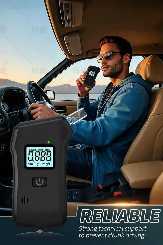 Alt view image 5 of 7 - WERLEO Breathalyzer, Upgraded Portable Professional High-Accuracy Breathalyzers for Alcohol with LCD Digital Display, Personal Alcohol Breathalyzer Tester for Home