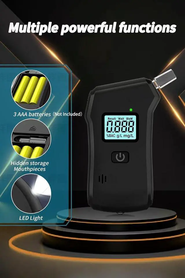 Alt view image 7 of 7 - WERLEO Breathalyzer, Upgraded Portable Professional High-Accuracy Breathalyzers for Alcohol with LCD Digital Display, Personal Alcohol Breathalyzer Tester for Home