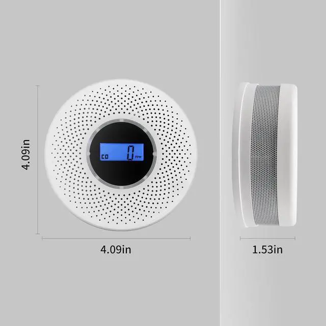Alt view image 6 of 7 - WERLEO Smoke Detector Carbon Monoxide Detector Combo with Digital Display and Sound Light Alarm, 2-in-1 Smoke & CO Alarm with Battery Operated for Home, Travel or RV