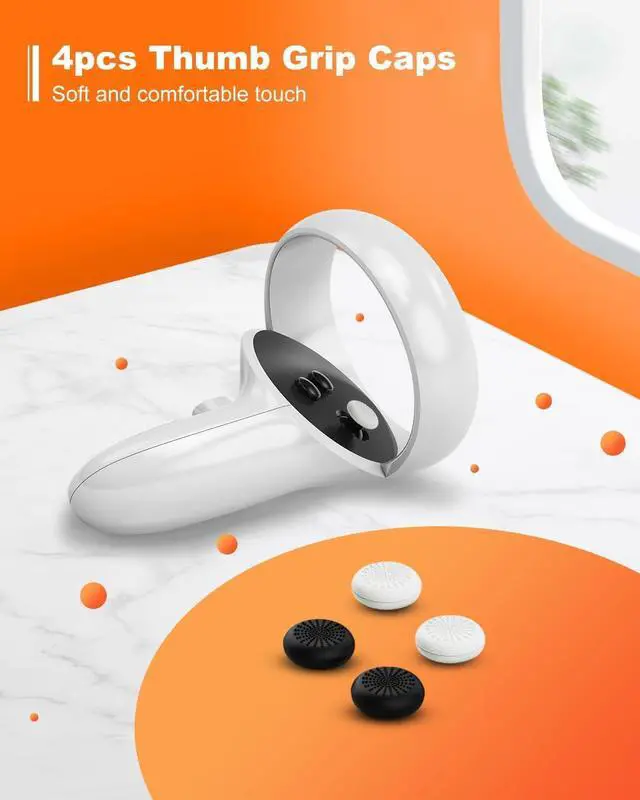 Alt view image 4 of 6 - WERLEO Joystick Replacement Kit for Meta Quest 3 / Quest 2 Controllers  2× Analog Thumb Sticks + 4× Thumbstick Caps with Tools  Compatible Quest 3/2 Accessories for Left/Right Controller Repair