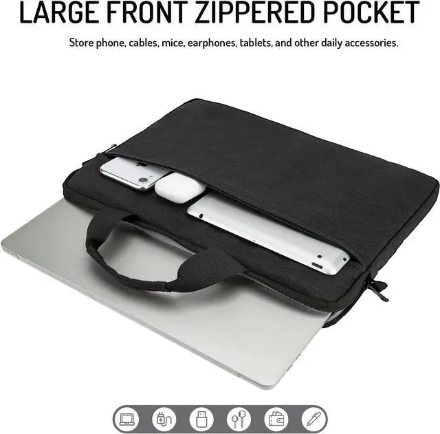 Alt view image 4 of 6 - WERLEO 14-15 Inch Laptop Shoulder Messenger Bag Carrying Case Briefcase Slim Protective Computer Sleeve with Handle Strap Pocket for MacBook Acer ASUS HP Surface Dell Chromebook