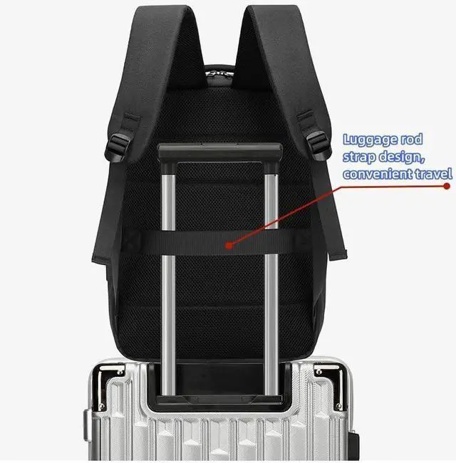 Alt view image 4 of 7 - WERLEO Hard Shell Business Backpack Travel Laptop backpack USB port backpack Daily laptop backpack Waterproof travel backpack