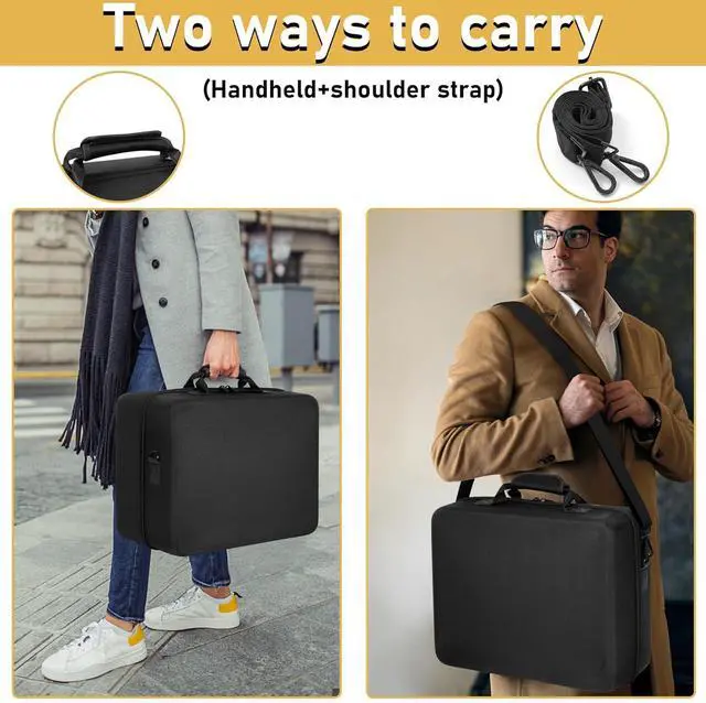 Alt view image 5 of 7 - WERLEO Hard Shell Carrying Case Compatible with PS5 Slim, Travel Bag for PlayStation 5 Slim Disk Digital Edition, Games, Headset and Gaming Accessories