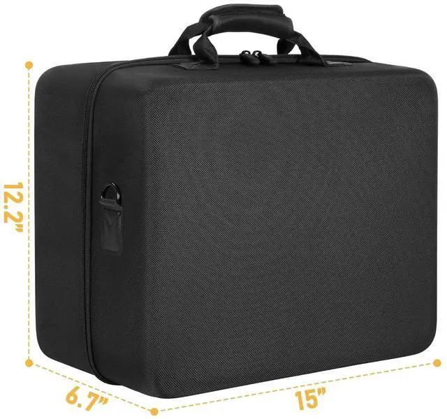 Alt view image 6 of 7 - WERLEO Hard Shell Carrying Case Compatible with PS5 Slim, Travel Bag for PlayStation 5 Slim Disk Digital Edition, Games, Headset and Gaming Accessories