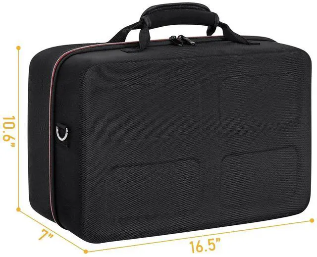 Alt view image 6 of 7 - WERLEO Hard Shell Carrying Case Compatible with PS5, Travel Bag Holds PlayStation 5 Disk Digital Edition, Games and Gaming Accessories