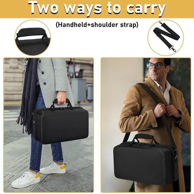 Alt view image 3 of 7 - WERLEO Hard Shell Carrying Case Compatible with PS5 Pro, Travel Bag Holds PlayStation 5 Pro Disk Digital Edition, Games, Headset and Gaming Accessories