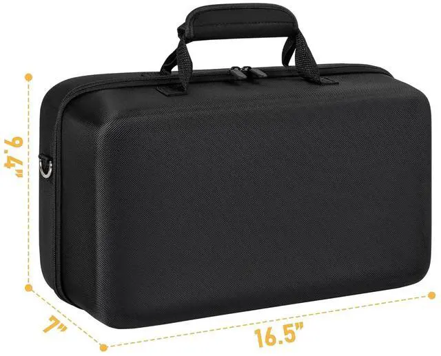 Alt view image 6 of 7 - WERLEO Hard Shell Carrying Case Compatible with PS5 Pro, Travel Bag Holds PlayStation 5 Pro Disk Digital Edition, Games, Headset and Gaming Accessories