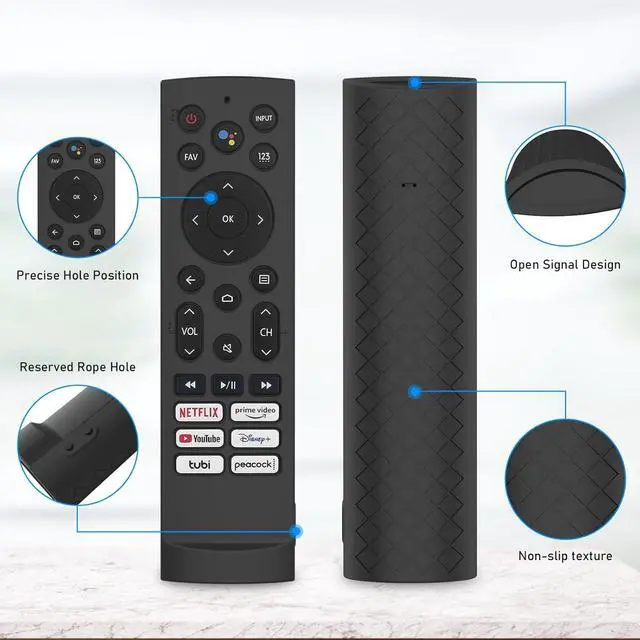 Alt view image 5 of 7 - WERLEO Silicone Case Cover for Voice Remote ERF3A90 for U7G U8 U9G Series 4K ULED