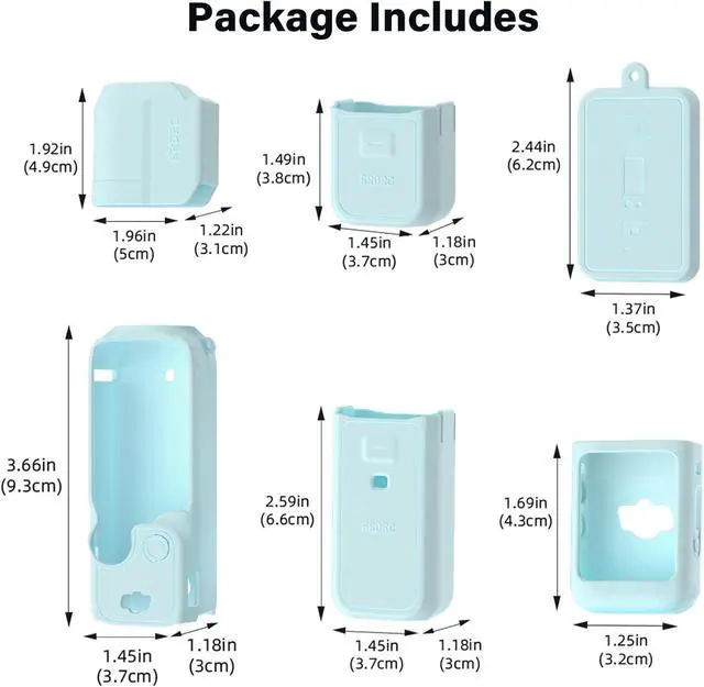 Alt view image 7 of 7 - WERLEO For Pocket 3 Case, Soft Silicone Protective Case Compatible with DJI Osmo Pocket 3 Creator Combo, Lightweight creen Protector Grip Cover Accessories Light Blue