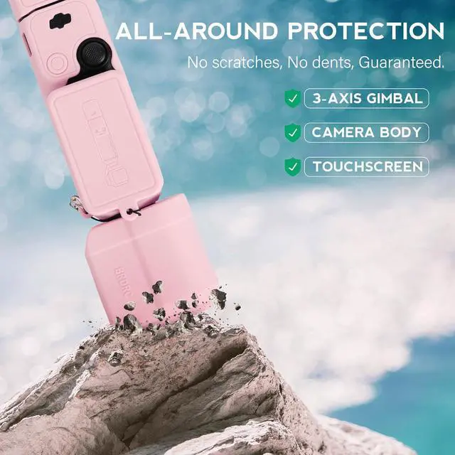 Alt view image 4 of 7 - WERLEO For Pocket 3 Case, Soft Silicone Protective Case Compatible with DJI Osmo Pocket 3 Creator Combo, Lightweight creen Protector Grip Cover Accessories Pink