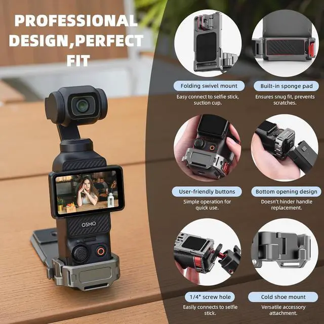 Alt view image 4 of 7 - WERLEO Pocket 3 Magnetic Mount, Magnet Expansion Adapter Holder with Cold Shoe on Iron Fence, Refrigerators etc Aluminum Alloy Magnetic Mount Stand for DJI Osmo Pocket 3 Creator Combo Handle Accessory
