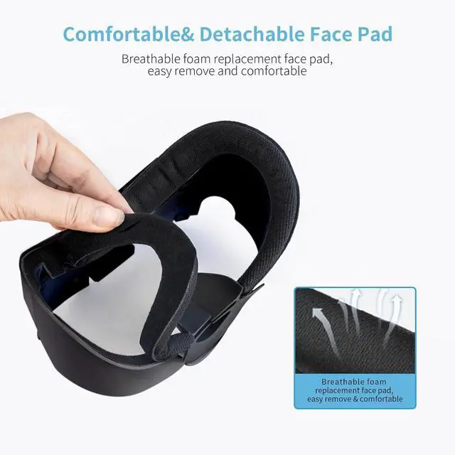 Alt view image 4 of 7 - WERLEO Face Cover Cooling Fan for Oculus Quest 3, Comfortable Foam Pad Fan Cooler with 2 RGB Modes, Active Air Circulation Ventilation to Relieve Lens Fogging - Black
