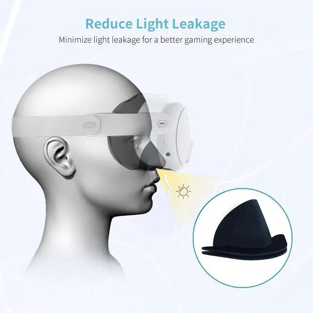 Alt view image 2 of 7 - WERLEO Face Cover Cooling Fan for Oculus Quest 3, Comfortable Foam Pad Fan Cooler with 2 RGB Modes, Active Air Circulation Ventilation to Relieve Lens Fogging - Black