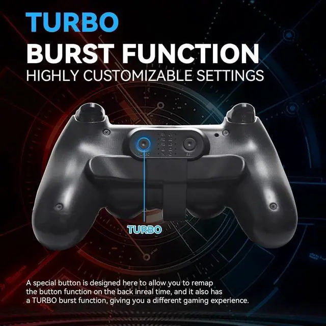 Alt view image 6 of 7 - WERLEO Back Paddles for PS4 Controller,Back Button Attachment Dominator Mod Kit Compatible with PS4 Controller, Paddles with Turbo & Memory Function, Plug and Play