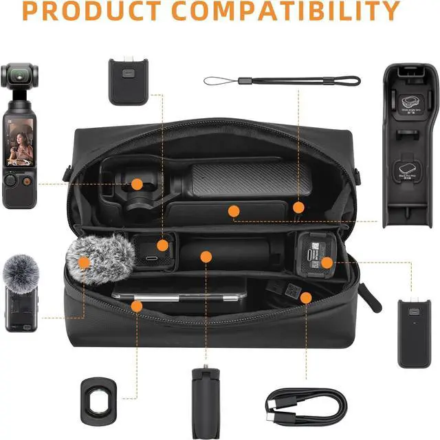 Alt view image 2 of 6 - WERLEO Pocket 3 Case for DJI Osmo Pocket 3, Portable Storage Shoulder Bag,Travel & Daily Carry Handbag for DJI Osmo Pocket 3 Creator Combo Camera Accessories