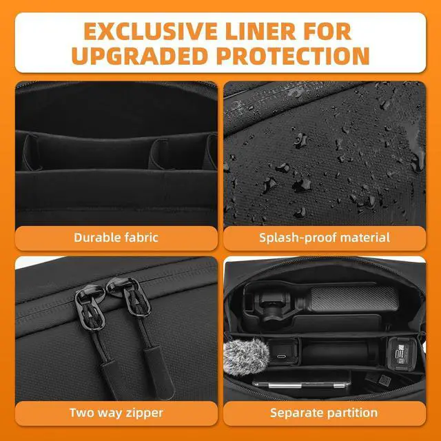 Alt view image 5 of 6 - WERLEO Pocket 3 Case for DJI Osmo Pocket 3, Portable Storage Shoulder Bag,Travel & Daily Carry Handbag for DJI Osmo Pocket 3 Creator Combo Camera Accessories