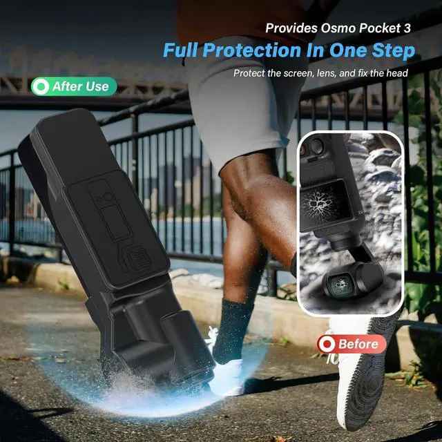 Alt view image 2 of 7 - WERLEO Protective Case for DJI Osmo Pocket 3 Creator Combo, Portable Gimbal Cover with Camera Lens Cap & Tempered Glass Screen Protector Lens Protector & Desktop Mount for DJI Pocket 3