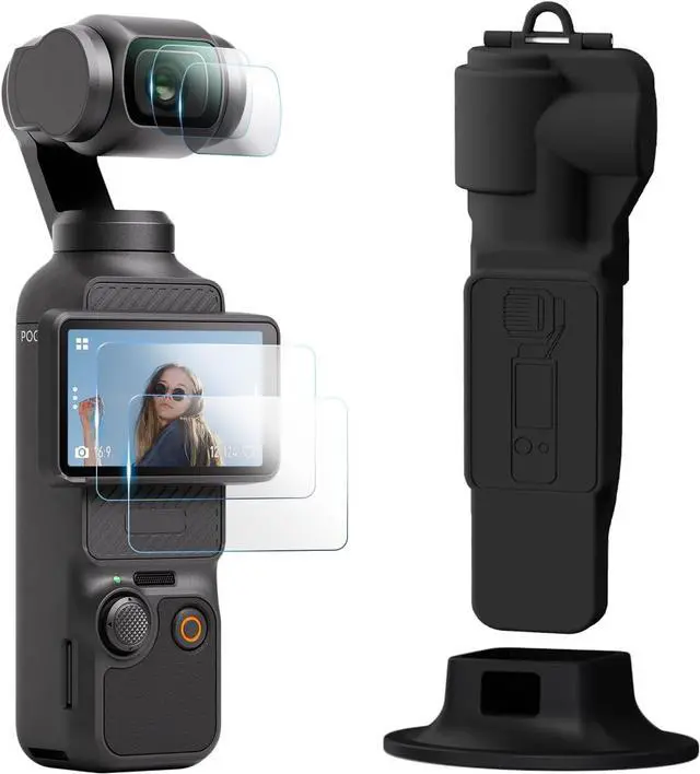 Main image of WERLEO Protective Case for DJI Osmo Pocket 3 Creator Combo, Portable Gimbal Cover with Camera Lens Cap & Tempered Glass Screen Protector Lens Protector & Desktop Mount for DJI Pocket 3