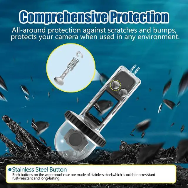 Alt view image 6 of 7 - WERLEO Waterproof Case for Osmo Pocket 3 40M/131FT Underwater Diving Case Protective Shell Compatible for DJI Osmo Pocket 3 Waterproof Accessories