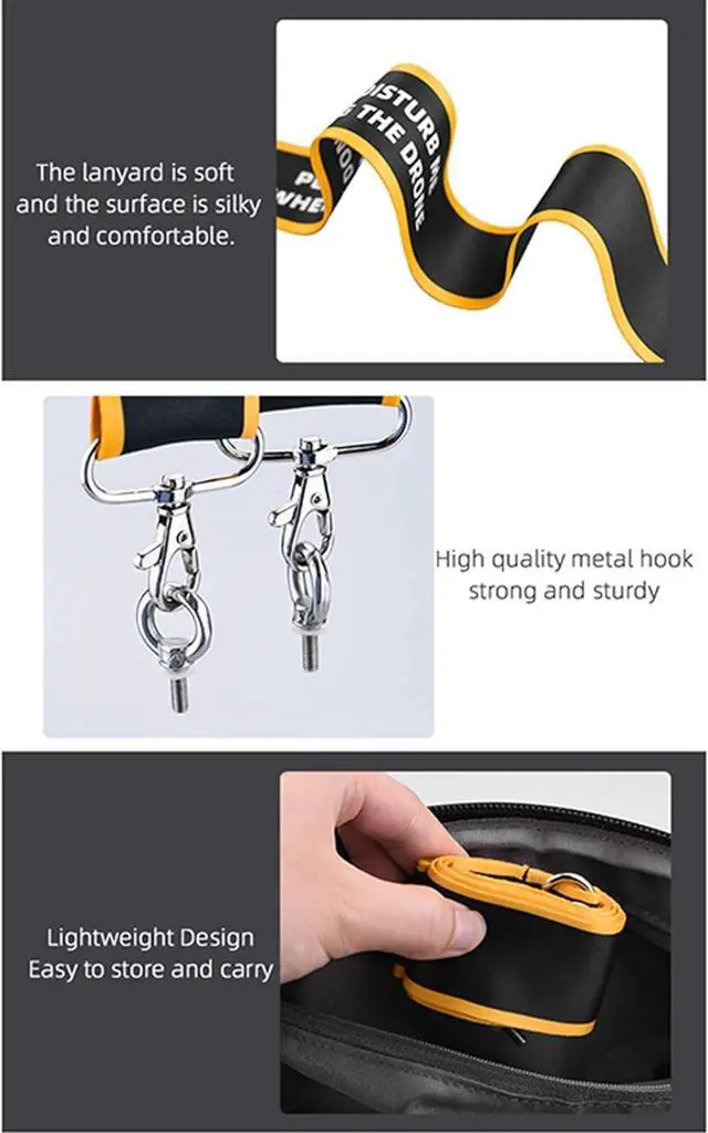 Alt view image 7 of 7 - WERLEO Widen Lanyard Strap Neck Sling with Warning Sign Drone Accessory for DJI RC PRO/for DJI RC/Mini 3 Pro/Mini 4 Pro Remote Controller