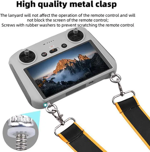 Alt view image 3 of 7 - WERLEO Widen Lanyard Strap Neck Sling with Warning Sign Drone Accessory for DJI RC PRO/for DJI RC/Mini 3 Pro/Mini 4 Pro Remote Controller