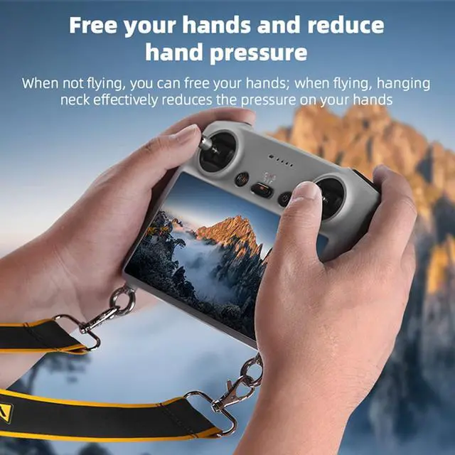 Alt view image 4 of 7 - WERLEO Widen Lanyard Strap Neck Sling with Warning Sign Drone Accessory for DJI RC PRO/for DJI RC/Mini 3 Pro/Mini 4 Pro Remote Controller