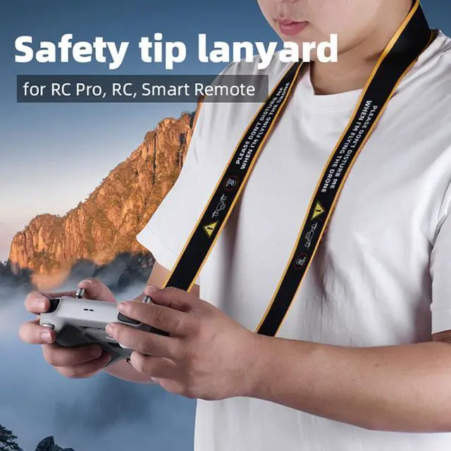 Alt view image 5 of 7 - WERLEO Widen Lanyard Strap Neck Sling with Warning Sign Drone Accessory for DJI RC PRO/for DJI RC/Mini 3 Pro/Mini 4 Pro Remote Controller