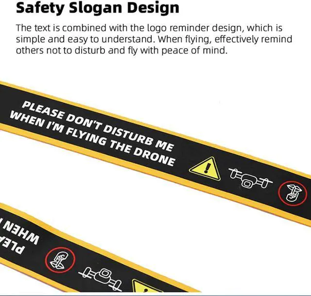 Alt view image 6 of 7 - WERLEO Widen Lanyard Strap Neck Sling with Warning Sign Drone Accessory for DJI RC PRO/for DJI RC/Mini 3 Pro/Mini 4 Pro Remote Controller