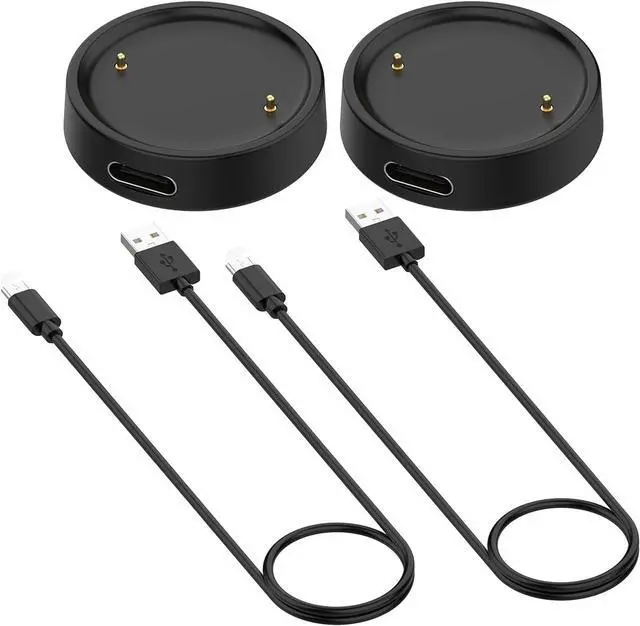 Main image of WERLEO 2 Packs Chargers for Amazfit Active 2/Bip 6, Replacement USB Charging Cable Cord Dock for Amazfit Bip 6/Active 2 Smart Watch (3.3ft/1m)