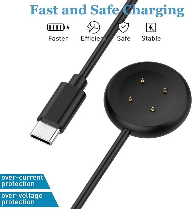 Alt view image 3 of 6 - WERLEO 2 Pack Charger for Google Pixel Watch 2, USB-A + Type-C Magnetic Charging Cable 3.3ft/100cm, Charge Cord for Google Pixel Watch 3 Smartwatch