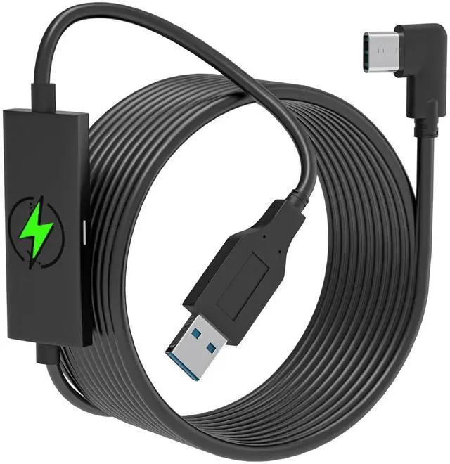 Main image of WERLEO 16FT Link Cable for Quest 3S/3, Quest2 and Quest Pro, With Separate Charging Port for Uninterrupted Power, USB 3.0 Type A to C Cable for VR Headset Accessories and Gaming PC