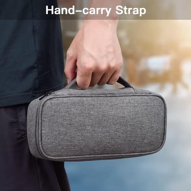 Alt view image 6 of 7 - WERLEO Cable Organizer Bag, Electronic Organizer Travel Case for Charger & Cords, Travel Accessories, Portable Power Bank Grey