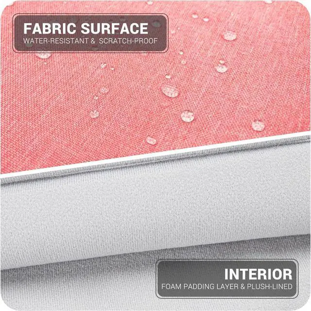 Alt view image 4 of 6 - WERLEO 15.6-16 Inch Laptop Sleeve Shoulder Bag Waterproof Notebook Chromebook Computer Carrying Case Compatible with 15.6 inch Acer Asus Dell HP Thinkpad Pink
