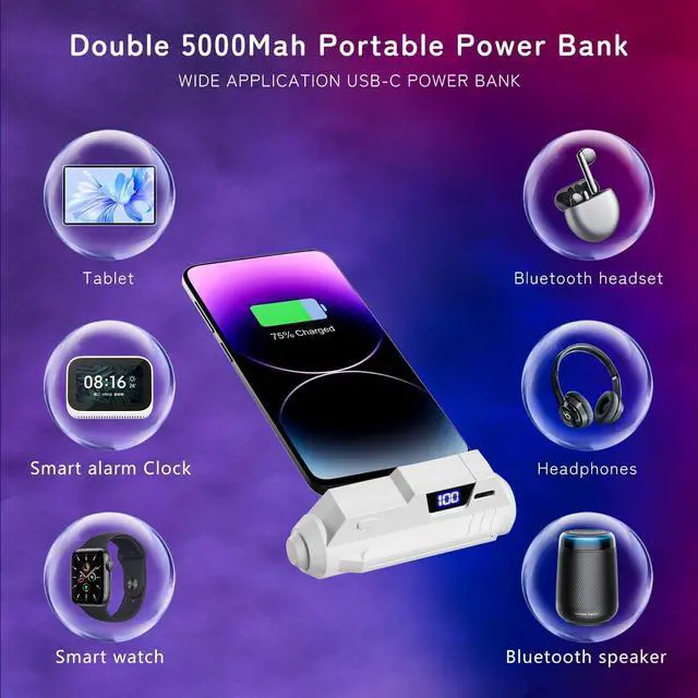 Alt view image 6 of 7 - WERLEO 5000mAh Battery Pack for Meta Quest 2/3/3S With LCD Display, Fast 18W 9V/2A Head Strap Battery Charger for Quest 3S/3/2 Accessories -Lightweight & Rechargeble Extended Battery Extra VR Playtime