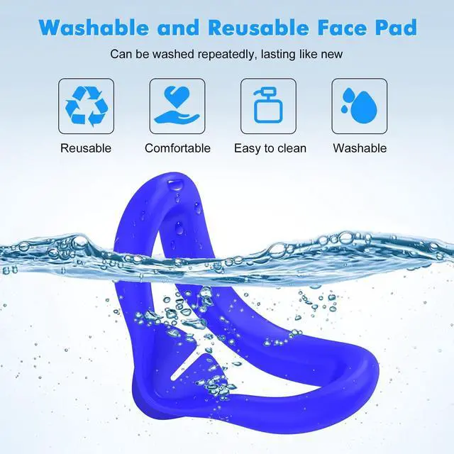 Alt view image 6 of 7 - WERLEO Silicone Cover Set for Meta Quest 3, Upgraded Design Full Protection for Quest 3, 4 in 1 VR Accessories Protective Cover for Oculus Quest 3, Ideal Present for Birthday and Christmas Blue
