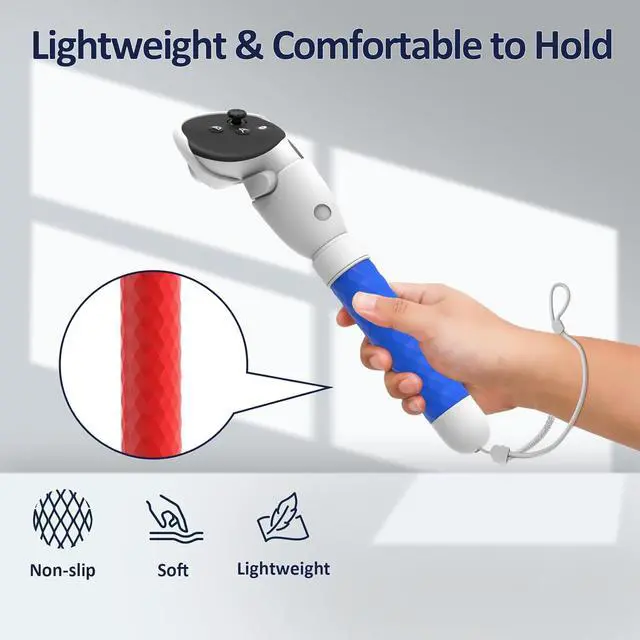 Alt view image 6 of 6 - WERLEO Handle Attachments for Meta Quest 3S/3 Controller Accessories, VR Game Gorilla Tag Long Arms Sticks, Beat Saber Handles Extension Grips Compatible with Meta/Oculus Quest 3/3S
