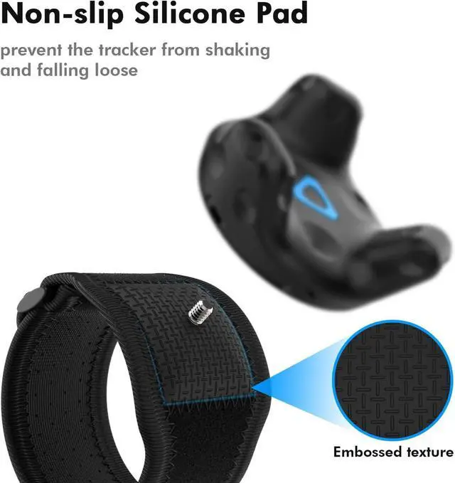 Alt view image 7 of 7 - WERLEO 5-Pcs Full Body Straps for HTC Vive VR Tracker/Tracker (3.0) - Adjustable Waist Belts, Wrist Band Accessories (Tracker Not Included)