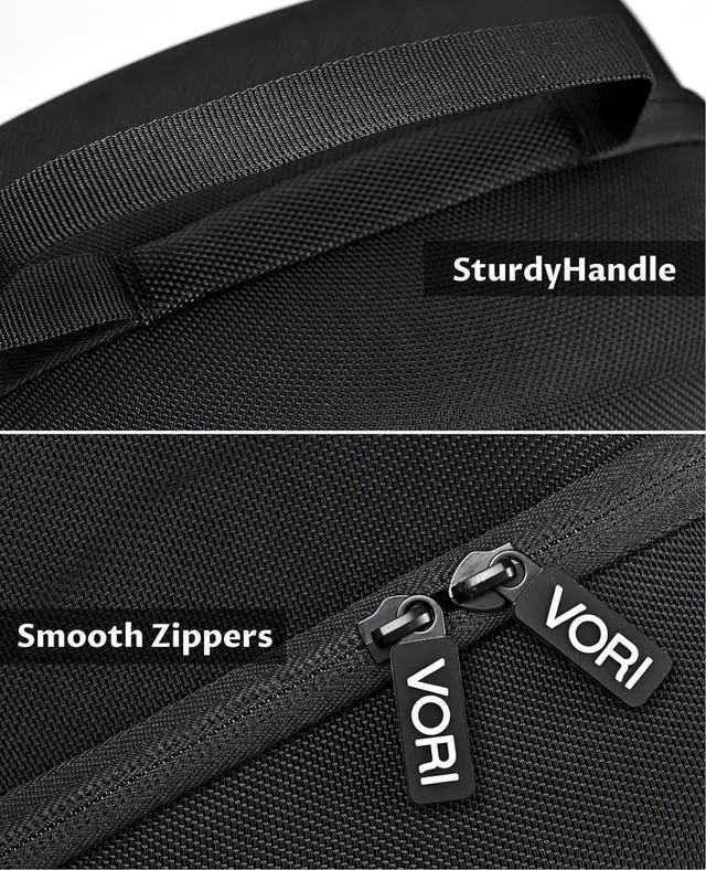 Alt view image 4 of 7 - WERLEO Case for Meta Quest 3/3S/2 & Vision Pro/Pico 4, Elite Strap & Battery Head Strap, with Lens Protector, Portable Hard Carrying Case Black