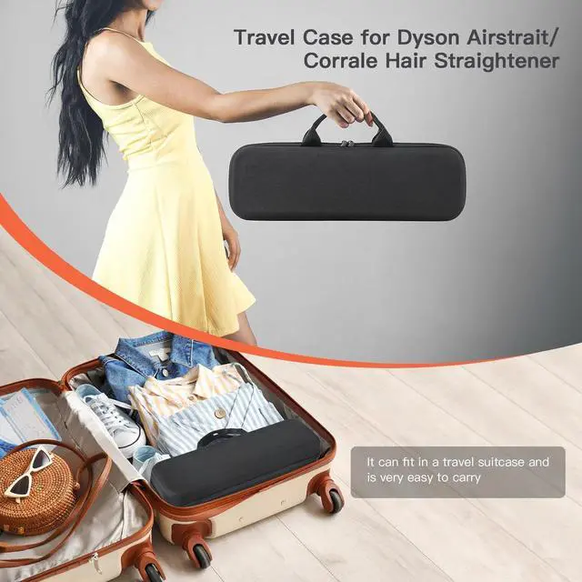 Alt view image 4 of 7 - WERLEO Travel Carrying Case for Dyson Airstrait HT01 Hair Straightener Hard Protective Case Storage Bag Layer Hair Accessories Tools Orgnizer