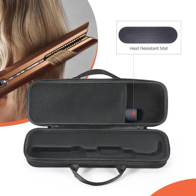 Alt view image 7 of 7 - WERLEO Travel Carrying Case for Dyson Airstrait HT01 Hair Straightener Hard Protective Case Storage Bag Layer Hair Accessories Tools Orgnizer