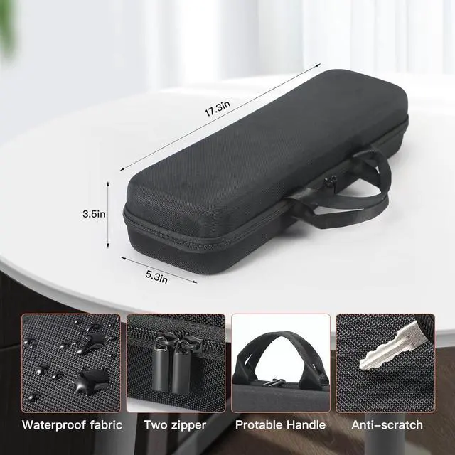 Alt view image 6 of 7 - WERLEO Travel Carrying Case for Dyson Airstrait HT01 Hair Straightener Hard Protective Case Storage Bag Layer Hair Accessories Tools Orgnizer