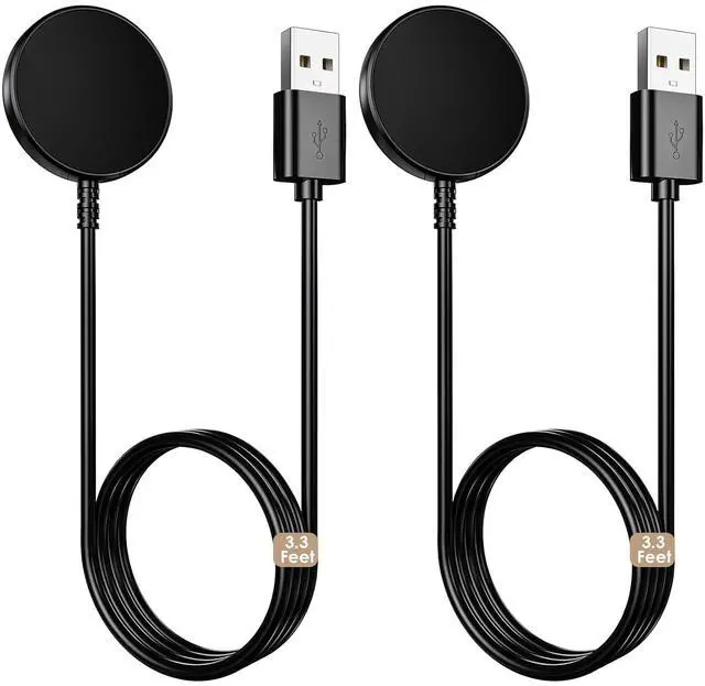 Main image of WERLEO 2 Pack for Samsung Galaxy Watch Charger Compatible with Watch 8/8 Classic/Ultra/7/6/6 Classic/5/5 Pro/4/4 Classic/3/Active/FE USB Magnetic Fast Charging Dock Accessories 3.3FT