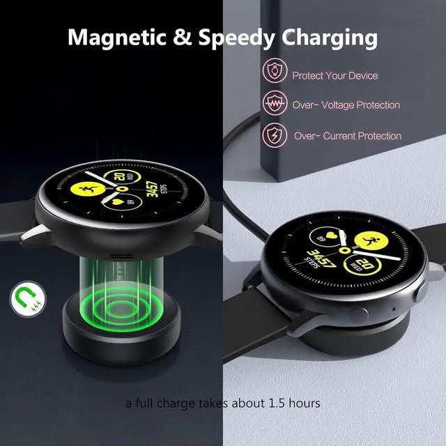 Alt view image 3 of 6 - WERLEO 2 Pack Compatible with Samsung Galaxy Watch Fast Charger for Galaxy Watch 8/8 Classic, Ultra 2025 40mm Cable USB C Magnetic Charging Cord for Watchs 7 Ultra/6 Classic/FE/5 Pro/4 Classic/3/Acti