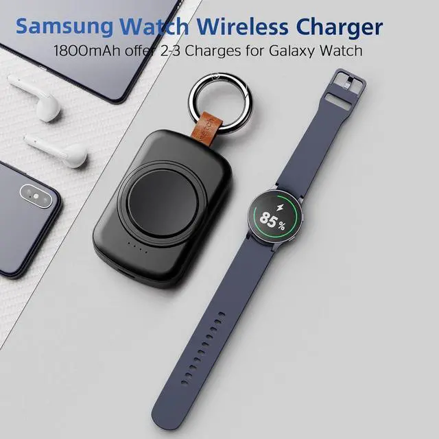 Alt view image 3 of 7 - WERLEO for Samsung Galaxy Watch Charger,1800mAh Portable Charger for Samsung Galaxy Watch 8/8 Classic/7/Ultra/6/6 Classic/5/5 Pro/4/3,Active 2/1,Wireless Magnetic